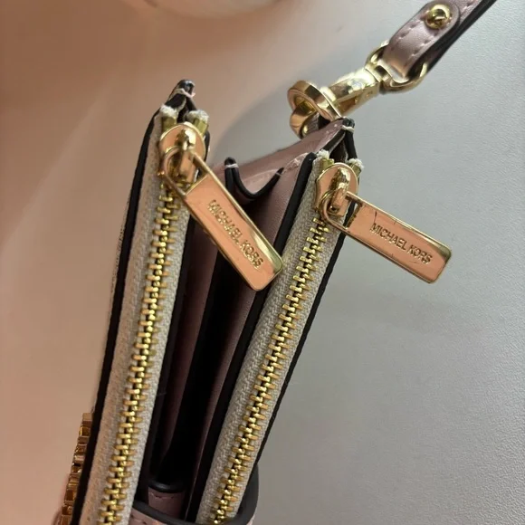 Michael Kors Blush and Gray Monogram Wristlet - Picture 5 of 5